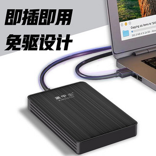 黑甲虫 KINGIDISK) 1TB USB3.0 移动硬盘 K系列 Pro款 双盘备份 2.5英寸 商务黑 小巧便携  K100 Pro