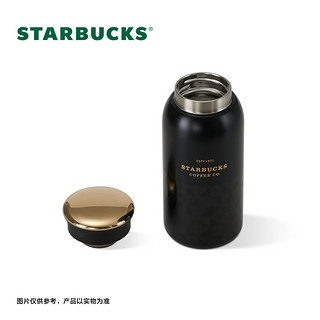 星巴克（Starbucks）杯子 咖啡宝藏系列 高颜值黑色不锈钢保温杯 咖啡杯 男女朋友 流金款保温杯355ml