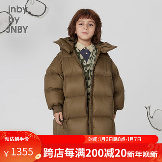 jnby by JNBY江南布衣童装23冬羽绒服长款男女童1NAC10990 214褐色 100cm