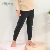 小狗比格【加绒加厚】儿童裤子冬季男宝宝女外出保暖打底裤 黑灰(常规厚度/120以上不可开裆) 130cm5-6岁