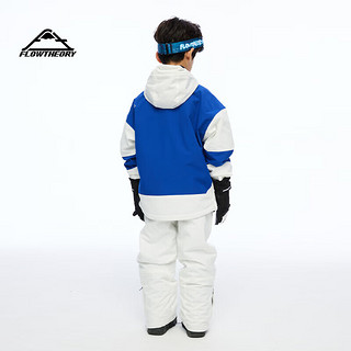 Flow Theory儿童滑雪服套装加厚保暖透气抗风防水滑雪服 雪山白/克莱因蓝 140