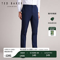 Ted Baker冬男士纯色羊毛西裤商务休闲直筒裤255984 蓝色 28