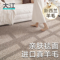 大江 DAJIANG 客厅地毯轻奢高级感免洗易打理羊毛沙发茶几毯卧室地毯大面积 劳伦-浅栗咖 240x160cm【适合2-3人沙发】