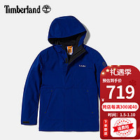 Timberland 冲锋衣男外套户外登山服运动休闲连帽梭织上衣夹克A69GH A69GHCY5/蓝色 M/175