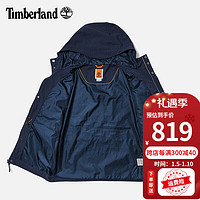 Timberland 冲锋衣男秋冬户外登山服通勤休闲外套连帽防风夹克A69H5 A69H5433/深宝蓝色 XL/185