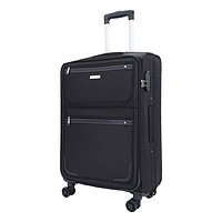 WEPLUS 唯加 布箱行李箱 时尚简约轻便旅行出差万向轮拉杆箱男女通用WP850 黑色 24英寸