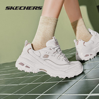 SKECHERS 斯凯奇 女鞋2024春季女士厚底增高老爹鞋时尚百搭休闲鞋耐磨运动鞋