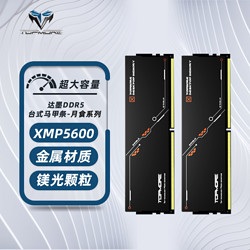TOPMORE 达墨 月食DDR5台式机内存条4800/6000xmp 24gx2 48g黑色马甲条套条