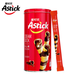 AStick 爱时乐 巧克力味夹心棒(注心饼干）休闲零食小吃蛋卷 150g罐装