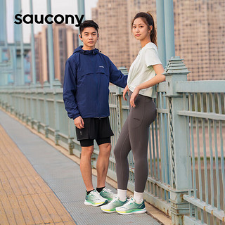 索康尼（SAUCONY）男鞋女鞋 24春TIDE浪潮跑鞋运动鞋缓震透气轻质休闲跑步鞋 TIDE/浪潮/白绿 36/4/220mm