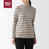 MUJI 無印良品 无印良品（MUJI）女式 弹力 罗纹编织 半高领 T恤 BBM05A2A