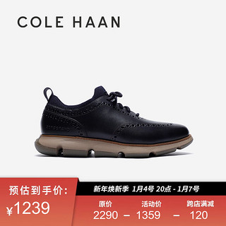 colehaan/歌涵 男鞋牛津鞋 23年秋季舒适缓震皮革休闲皮鞋C38255 藏青-C38255 41.5