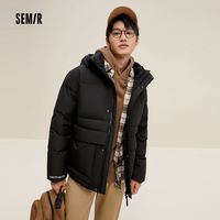 森马 Semir/冬季男装宽松短款常规羽绒服101721113169