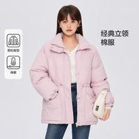 森马 Semir【收腰显瘦棉服】女蝴蝶结插肩袖少女感冬季面包服厚外套棉袄