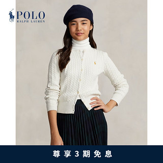 Polo Ralph Lauren 拉夫劳伦 女童 24早春农历新年棉质绞花式针织开襟衫RL40989 101-白色 S