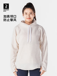 迪卡侬（DECATHLON）保暖绒衣户外抓绒衣女运动宽松高领卫衣女 摩卡棕 S