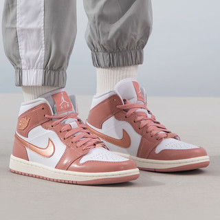 耐克（NIKE）女鞋 2024春季时尚运动鞋AJ1 Mid训练耐磨舒适透气休闲篮球鞋 FB9892-670 36.5