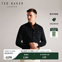 Ted Baker冬男士棉质上衣修身长袖纽扣衬衫272174 深藏青色 1