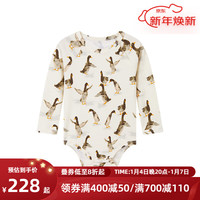 Milkbarn2024婴儿衣服宝宝长袖包屁衣哈衣新生儿秋冬打底爬服宝宝衣服 小鸭子 59cm(0-3m)