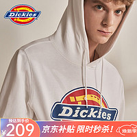 Dickies 帝客 卫衣男女同款大logo印花连帽卫衣 卫衣女 连帽DK007060 白色 XXL