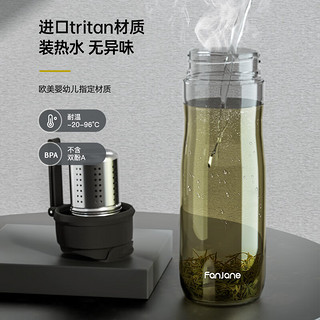 NEWB磁弹泡茶杯磁吸茶水分离杯子男女士便携办公室Tritan水杯 白色-550ml+隔热圈