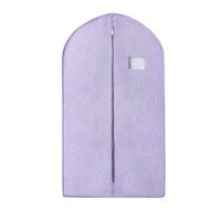 琉滋大衣防尘罩男士西装衣橱悬挂式衣服防尘袋衣罩防尘罩透明挂式衣物 紫色平面款 短款9058CM