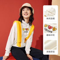 SKECHERS 斯凯奇 连帽卫衣女宽松秋冬 L321W213-0074