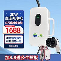 TO YITUO 一拓 3KW九孔直流便携式充电器家用直流充电桩适用启辰大VD60开瑞优优奔腾NAT红旗eqm5蔚来 2KW直流便携枪-白色