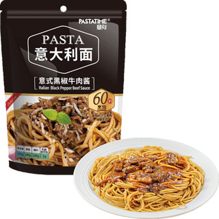 PASTATIME 意刻 黑椒牛肉酱意大利面速食意面281g