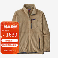 PATAGONIA男士Re-Tool户外秋冬防风保暖R3抓绒衣外套 巴塔哥尼亚26435 ELKH卡其色 L