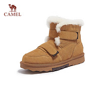 CAMEL 骆驼 女士反绒平跟保暖靴 L23W275053