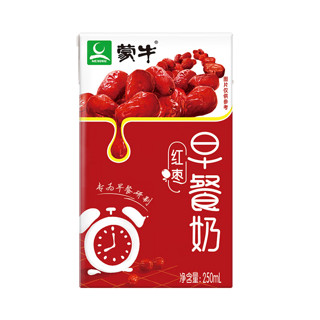 MENGNIU 蒙牛 早餐奶250mL*16盒整箱红枣原麦核桃营养健康学生早餐牛奶 蒙牛红枣250ml*16盒