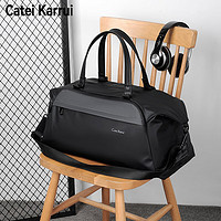 Catei Karrui 旅行包手提行李包大容量商务短途出差干湿分离健身包可套拉杆箱 黑色 大