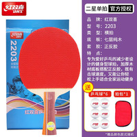 红双喜乒乓球拍专业级狂飙3比赛用星级乒乓球拍带拍套【发】 【2星级】正反胶横拍+6乒乓球