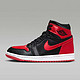 NIKE 耐克 Jordan 1 AJ1黑红丝绸复古篮球鞋FD4810-061