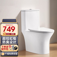 DONGPENG 东鹏 家用马桶坐便器虹吸式大冲力节水隔臭低噪卫生间抽水连体座便器 W6091-305坑距