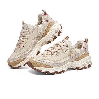 斯凯奇星球系列丨Skechers轻质休闲老爹鞋女厚底缓震运动鞋子男 自然色/NAT 36