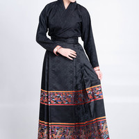 汉客丝路 明制汉服飞凤天马织金马面裙    混搭日常  平行褶梯形褶