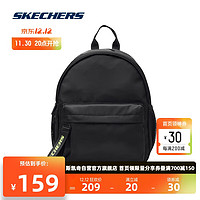 SKECHERS 斯凯奇 男女同款双肩背包潮流书包休闲旅行背包L323U160 碳黑/0018