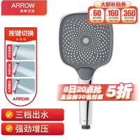 ARROW 箭牌卫浴 箭牌（ARROW）多功能大面板手持莲蓬头增压花洒单头AE58126CP 花雨