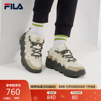 FILA 斐乐女鞋PANINI复古运动鞋2024春帕尼尼篮球鞋休闲鞋 嫩绿色/杏仁奶白-TA 37.5