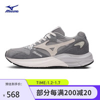 美津浓(MIZUNO)男女运动鞋 舒适透气时尚厚底复古休闲鞋 PI RETRO 43码 01/幽灵灰/钢灰/冷灰