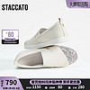 STACCATO 思加图 2024春季休闲时尚平底鞋一脚蹬懒人鞋小白鞋女EU401AA4 科技银 38