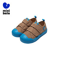 88VIP：迷你巴拉巴拉 男童女童帆布鞋宝宝童鞋舒适透气柔软鞋底止滑饼干鞋