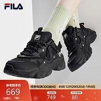 FILA 斐乐猫爪鞋复古运动鞋女2024春休闲鞋老爹鞋 黑-BK 40