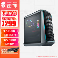 ThundeRobot 雷神 黑武士·星链 游戏台式电脑电竞主机（14代酷睿i5 16G RTX4060Ti 1T B760 650W 水冷散热）