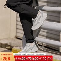 李宁 LI-NING云海丨经典休闲鞋2024男鞋轻便撞色LOGO运动鞋AGCT427 云雾白/砖灰色(427)-3 40