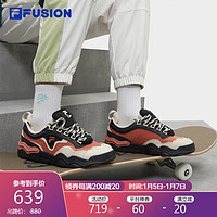 FILA FUSION斐乐潮牌女鞋KICK专业滑板鞋波浪底板鞋 椒红/米色-CB 36.5