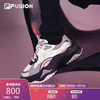 FILA 斐乐 FUSION斐乐潮牌女鞋BIANCO II厚底鞋2024春硬糖鞋2代 雨雾灰/锌灰色-NZ 37.5