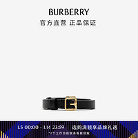 博柏利（BURBERRY）【秋冬】腰带女 皮革 B 字型双扣环腰带80779891 黑色80779891 M